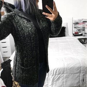 Long Cardigan with Buttons & hoodie